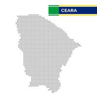 Dotted map of the State of Ceara in Brazil vector