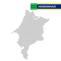 punteado mapa de el estado de maranhao en Brasil vector