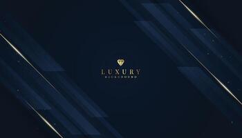 Luxurious dark blue background with sparkling gold and glitter. modern elegant abstract background vector