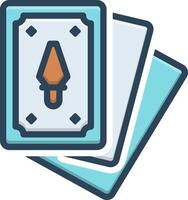 Color icon for card game vector