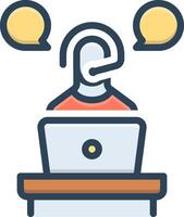 Color icon for interpretation vector