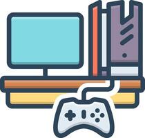 Color icon for pc game vector