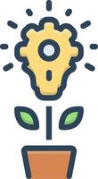 Color icon for innovation vector