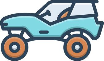 Color icon for buggy vector