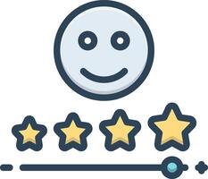 Color icon for customer satisfaction vector