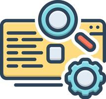 Color icon for seo vector