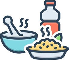 Color icon for food vector