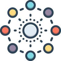 Color icon for collaboration vector