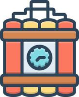 Color icon for bomb threat vector