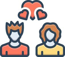 Color icon for relationships vector