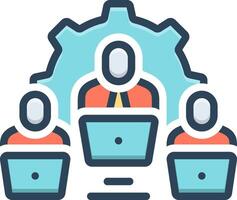 Color icon for management vector