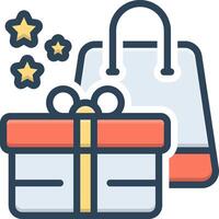 color icono para regalo de promoción vector