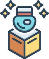 Color icon for product vector