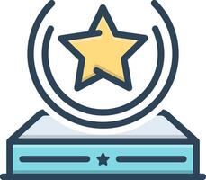 Color icon for achievement award vector