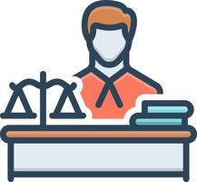 Color icon for lawyer vector