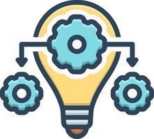 Color icon for implementation vector