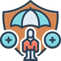 Color icon for life insurance vector