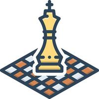 color icono para ajedrez vector