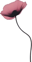 detailopname schilderij van papaver bloemen. ai genereren png