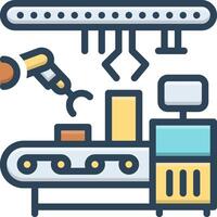 Color icon for manufacturing vector