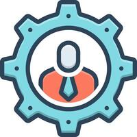 Color icon for user setting vector