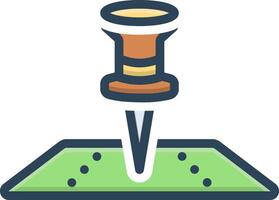 Color icon for map pin vector