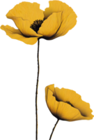 närbild målning av vallmo blommor. ai generera png
