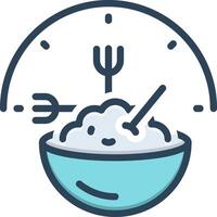 Color icon for meal breaks vector