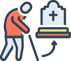 Color icon for end of life vector