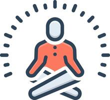 Color icon for mindfulness vector