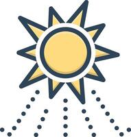 Color icon for sunlight vector