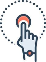 Color icon for gesture vector