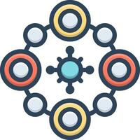 Color icon for blockchain vector