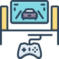 Color icon for gamification vector