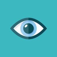 Human eye icon in flat style. Eyeball illustration on isolated background. Vision sign business concept. vector