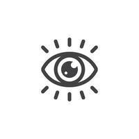 Human eye icon in flat style. Eyeball illustration on isolated background. Vision sign business concept. vector