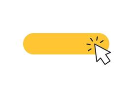 Click here banner icon in flat style. Ecommerce illustration on isolated background. Shopping sign business concept. vector