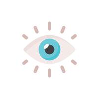 Human eye icon in flat style. Eyeball illustration on isolated background. Vision sign business concept. vector