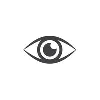 Human eye icon in flat style. Eyeball illustration on isolated background. Vision sign business concept. vector