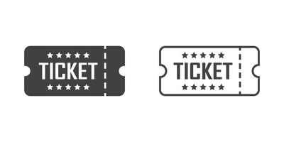 Ticket icon in flat style. Coupon illustration on isolated background. Voucher sign business concept. vector