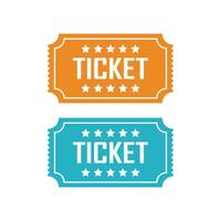 Ticket icon in flat style. Coupon illustration on isolated background. Voucher sign business concept. vector