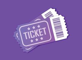 Ticket icon in flat style. Coupon illustration on isolated background. Voucher sign business concept. vector