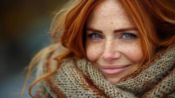 Person Wearing Scarf up Close photo