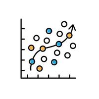 Predictive Regression Modeling Icon Design vector