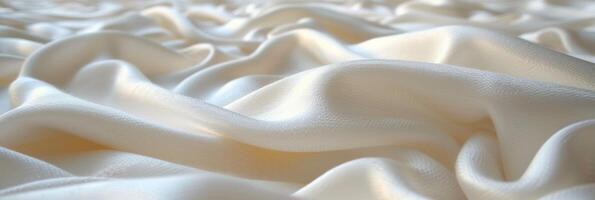 Close Up View of White Fabric photo