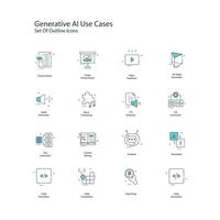 Use Cases Illustration Icon Design Set vector