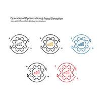 Operational Optimization and Fraud Detection Icon Design vector