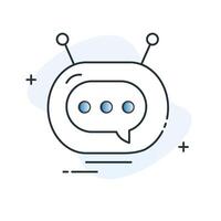 AI Chatbot Assistance Icon Design vector