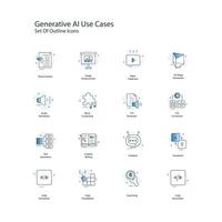 Use Cases Illustration Icon Design Set vector