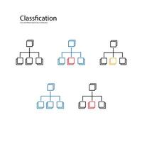 Classification Illustration Icon Design vector